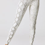 Beach Riot  Ayla Leggings Taupe Snake Print High Rise Photo 0