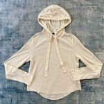 NWT! Twenty Off White Lightweight Textured Burnout Hoodie Medium Photo 0