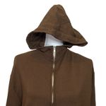 Monrow Full Zip Up Hoodie Sweatshirt Chocolate Brown Women’s Size Small Photo 1