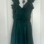 Altar'd State Altar’d State Tracey Small Formal Green Mini Ruffle Sleeve Zip Up Dress Photo 1