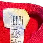 Vintage Teddi Embroidered American Themed Sweater‎ Red Size XL Photo 3