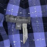 Vince Camuto  Purple Black Plaid Cropped Blazer Jacket‎ Size Medium New Photo 4