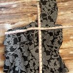 ZARA | Floral Gingham Embroidered Ruffle One Shoulder | Medium Photo 2