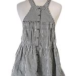 Free People Take it Easy Gingham Halter | Black/White | Small Photo 1