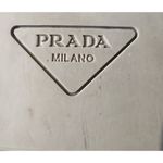 Prada   Downtown Perforated White Leather Sneakers Women's 39/9 EUC 1E792M Photo 7