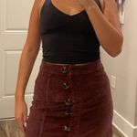 Maroon Corduroy Skirt Red Photo 1