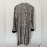 VTG Patty O’Neil Plaid Houndstooth Longline Coat Black White Pattern Size M 6 Size M Photo 13