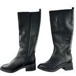 Life Stride NEW Black Faux Leather Low Heel Riding Boots Size 5.5 Photo 1