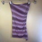 Princess Polly  Donelli Mini Dress Deep Purple Stripe Size 4 Y2K Strapless Flirty Photo 1