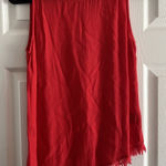 Cupcakes‎ and Cashmere Women's XS Red Sleeveless Fringe Hem Top Chic Photo 0