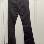 Pretty Little Thing women’s brown croc coated flared denim jeans size 6 Photo 2