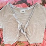 Joah Brown twist tee cream beige cotton tshirt Photo 6