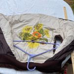 CAbi  size L quilted brown vest with sunflower interior Photo 5