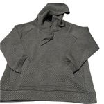 Green tea sz L hooded geometric quilted pullover raglan sleevesâpouchâpocketâGUC Gray Size L Photo 0