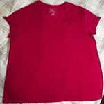 Just My Size  Women's 3XL Pink V-Neck Short Sleeve T-Shirt Casual Photo 0