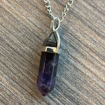 Urban Outfitters Vegan Leather Chain Amethyst Chocker Photo 8