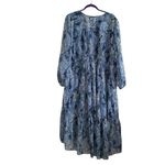 Joie  Parisian Paisley Long Sleeve Tiered Midi Maxi Dress Blue Floral NWT XXL Photo 8