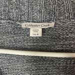 Coldwater Creek  Cardigan Sweater sz S Gray Metallic Sparkle Knotted Buttons Photo 3