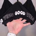 No Boundaries  black Good Vibes racerback sports bra Photo 4
