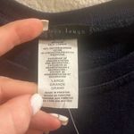 ✨Trilllogy Embroidered Floral Sz Large Navy Sweatshirt✨ Blue Photo 4