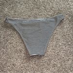 Aerie  - Black and White Striped Cheeky Bikini Bottom Photo 1