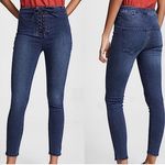 Free People  Lace-up Denim Jean Leggings Photo 1