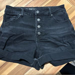 Maurice's Maurice’s high rise black button fly shorts sz 8 Photo 0