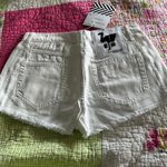 Free People • Sandrine Rose Cut Off Side Zipper White Denim Jean Shorts Size 26 Photo 7