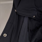 Poetry Navy Blue Hooded Quilted Belted Longline Puffer Vest Size 14 Photo 10