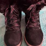 Catherine Malandrino  Black and Pink Fur-Lined Boots Photo 0
