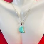 Handmade Turquoise  Moon Gemstone Necklace Photo 2