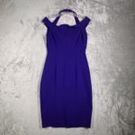 Ralph Lauren Lauren  Dress Sheath Halter Neck‎ Sleeveless Blue Purple 6 Petite Photo 2