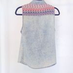 Miss Me  • Whitewash Denim Beaded Retro Vest Photo 2