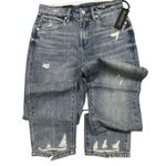BLANK NYC Denim Jeans Madison Crop High Rise Blue Tattered Distressed Women’s 26 Photo 1
