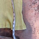 Aerie NEW  Women’s Ribbed Henley Shirt Size M Ribbed Long Sleeve Yellow/Green Photo 6