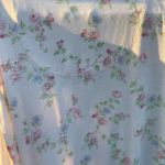 Vintage cottagecore Pink & Green Floral print lace square neckline sleeping gown Multiple Size M Photo 10