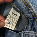 OAT New York Wide Leg High Rise Raw Hem Cargo Jeans Size 4/27 Photo 3