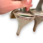 Worthington  Dayne Silver Metallic Peep Toe Stiletto Heels Sz‎ 6.5 Photo 12