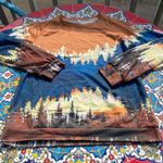 Tree Silhouette Pullover Orange Size M Photo 0