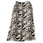 Rena Rowan | Vintage Silk Cream and Brown Full Length Skirt | Size 6 Photo 1