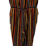 Toxik 3 Women's Size 3X Stripe Wide Leg Romper Jumpsuit Jumper Pants Pockets Orange Photo 0