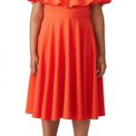 Jay Godfrey  cocktail dress size 14 tomato red orange lined nwot $445 Photo 2