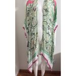 Shiraleah  Women’s Floral Viscose Beach Cover-Up with Pom-Pom Trim Photo 2
