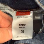 EXPRESS  Stretch+ Performance Shortie High Rise Distressed Denim Shorts Photo 8