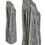 Norma Kamali Snakeskin Jersey Knit Shirt Dress Size Large Button Front Snake Photo 3
