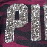 Victoria's Secret PiNK Victoria’s Secret Red Camo Sequin Sherpa Hoodie Oversized Sweatshirt XS Photo 3