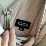 Adrianna Papell  Ruffle Layered Champagne Formal Dress Womens Size 4 V Neck Lined Photo 5