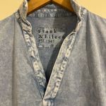 Frank & Eileen $168 Patrick Popover Henley Top Shirt Pullover Mineral Blue RARE Photo 5
