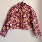 7 For All Mankind NWT Floral Crop Quilted Jacket Photo 0