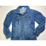 Future Collective Women's XS Denim Jacket (Gabriella Karefa) Cinched Button Blue Photo 5
